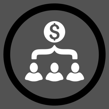 Satış Huni düz yuvarlak vektör simgesi