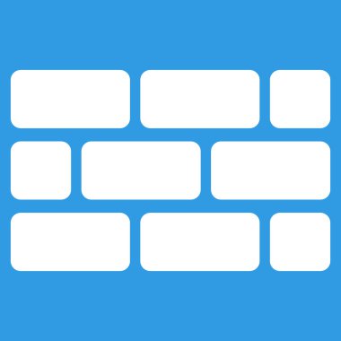 Tuğla duvar düz vektör simgesi