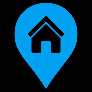 Realty harita işaretleyici düz vektör simgesi