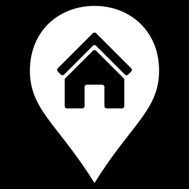 Realty harita işaretleyici düz vektör simgesi