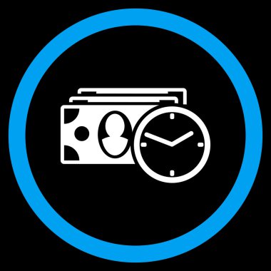 Nakit kredi düz yuvarlak vektör simgesi