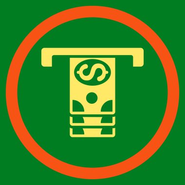 Banknot düz yuvarlak vektör simge çekilme