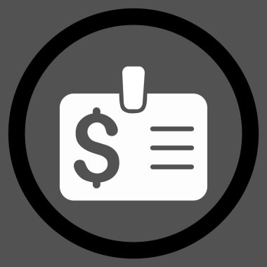 Doları rozet düz yuvarlak vektör simgesi