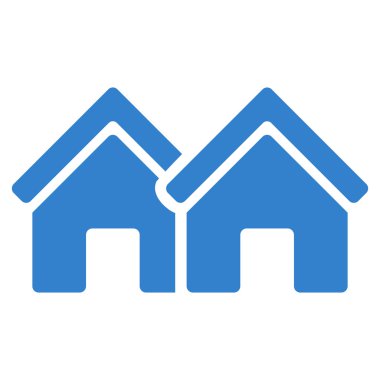 Evleri düz vektör simgesi