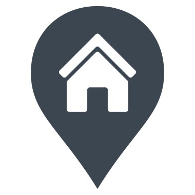Realty harita işaretleyici düz vektör simgesi