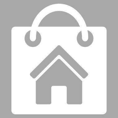 Satın ev düz vektör simgesi