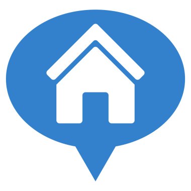 Ev bilgi balon düz vektör simgesi