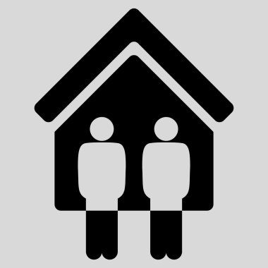 Yaşayan kişiler düz vektör simgesi