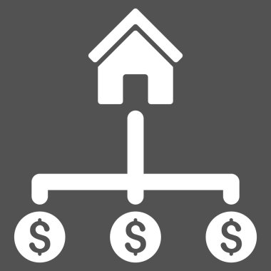 Bina ödemeler düz vektör simgesi