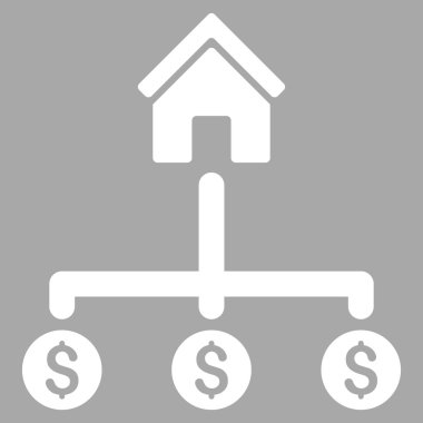 Bina ödemeler düz vektör simgesi