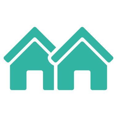 Evleri düz vektör simgesi