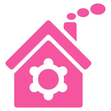 Santral binasından düz vektör simgesi