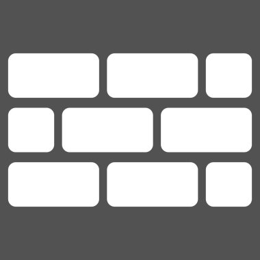 Tuğla duvar düz vektör simgesi