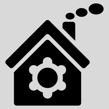 Santral binasından düz vektör simgesi