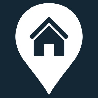 Realty harita işaretleyici düz vektör simgesi