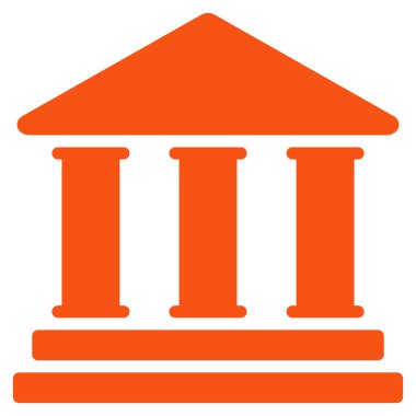 Kütüphane Binası düz vektör simgesi