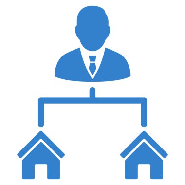 Realty Yöneticisi düz vektör simgesi