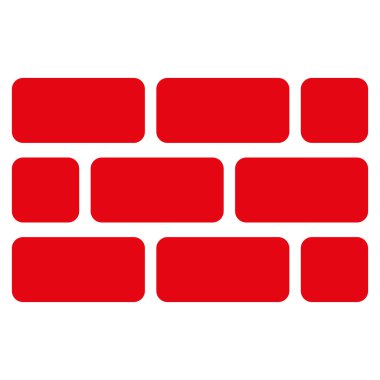 Tuğla duvar düz vektör simgesi