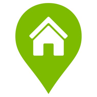 Realty harita işaretleyici düz vektör simgesi