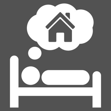 House rüyalar düz vektör simgesi