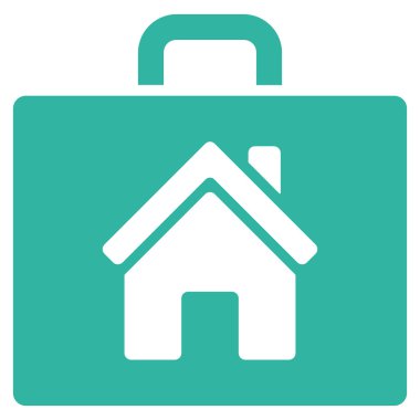 Realty büyük düz vektör simgesi