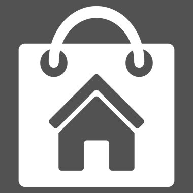 Satın ev düz vektör simgesi