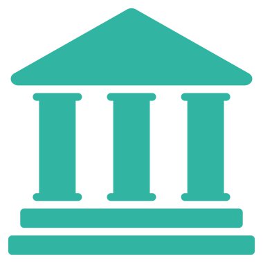 Kütüphane Binası düz vektör simgesi