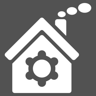 Santral binasından düz vektör simgesi