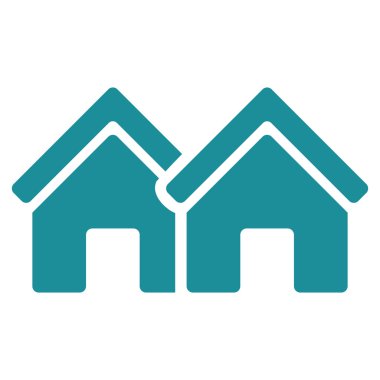 Evleri düz vektör simgesi