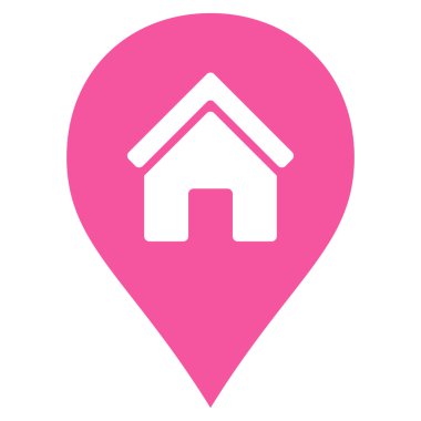 Realty harita işaretleyici düz vektör simgesi