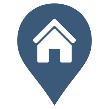 Realty harita işaretleyici düz vektör simgesi