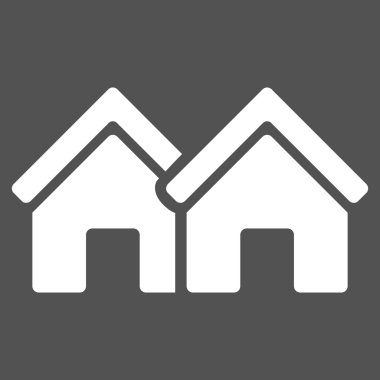 Evleri düz vektör simgesi