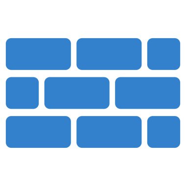 Tuğla duvar düz vektör simgesi