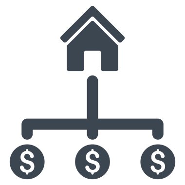 Bina ödemeler düz vektör simgesi