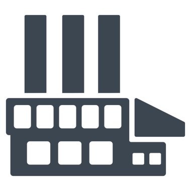 Sanayi Yapılar düz vektör simgesi