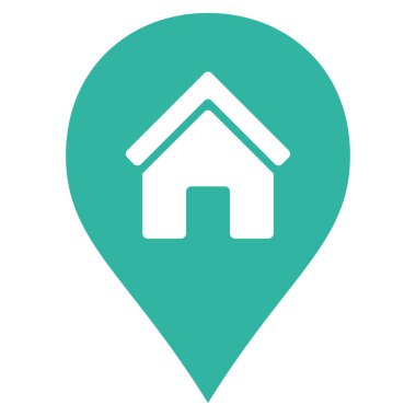 Realty harita işaretleyici düz vektör simgesi