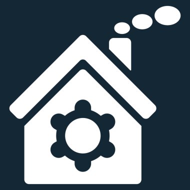 Santral binasından düz vektör simgesi