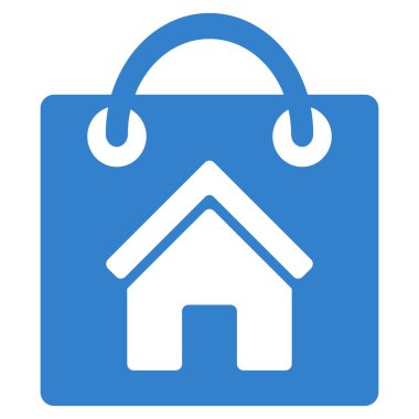 Satın ev düz vektör simgesi