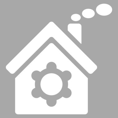 Santral binasından düz vektör simgesi