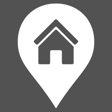 Realty harita işaretleyici düz vektör simgesi