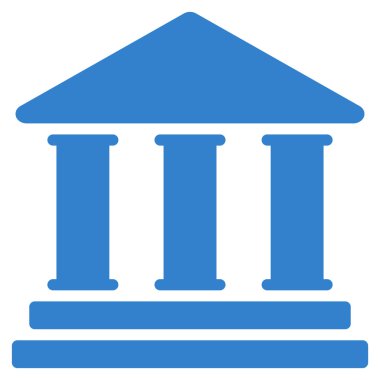 Kütüphane Binası düz vektör simgesi