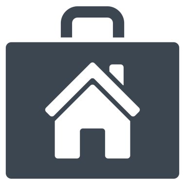 Realty büyük düz vektör simgesi