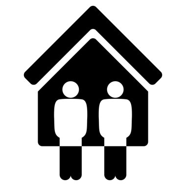 Yaşayan kişiler düz vektör simgesi