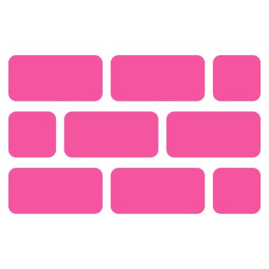 Tuğla duvar düz vektör simgesi