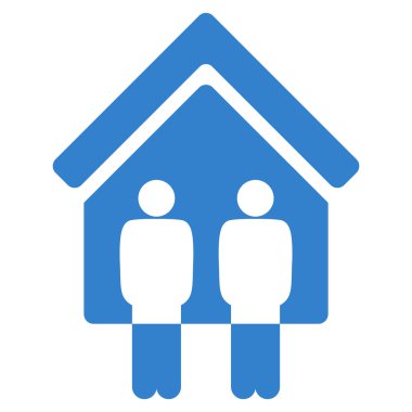 Yaşayan kişiler düz vektör simgesi