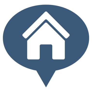 Ev bilgi balon düz vektör simgesi