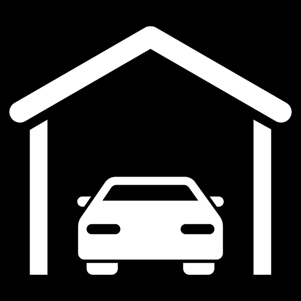 Car Garage Flat Vector Icon — Stock Vector