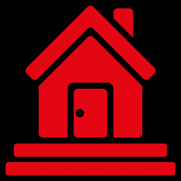Haus Haustür flache Vektor-Symbol — Stockvektor