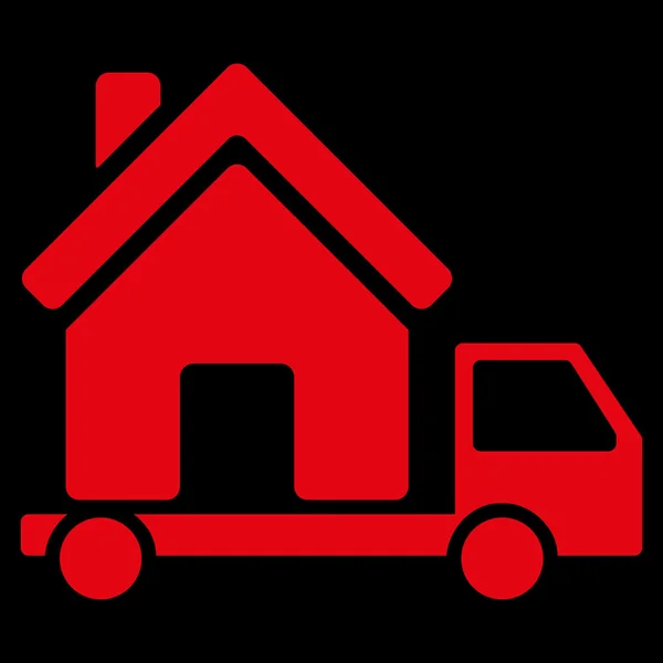 Mobiles Haus flache Vektorsymbol — Stockvektor