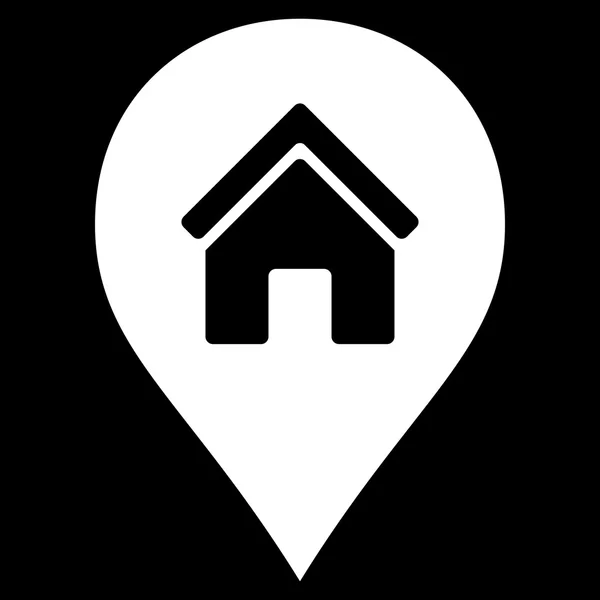 Realty Kaartpictogram Marker platte Vector — Stockvector